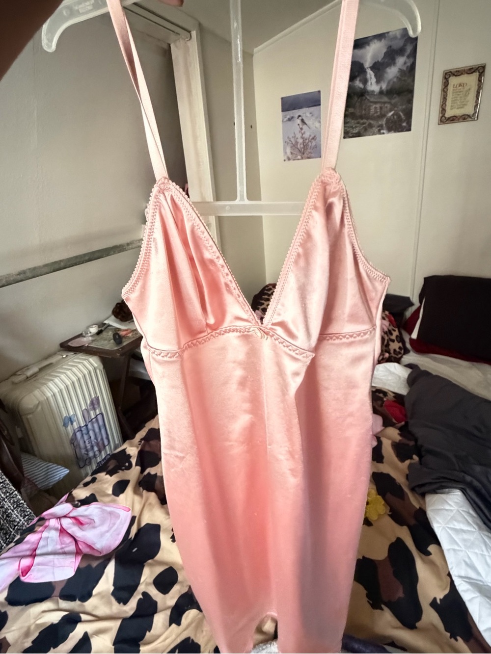 Forever 21 Light Pink Satin Slip Dress